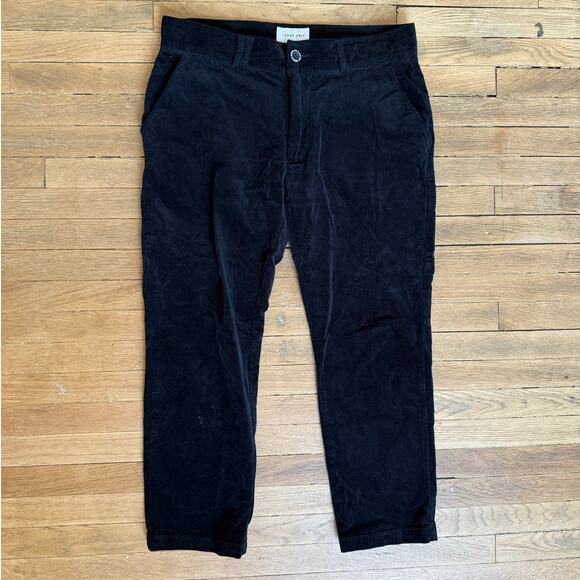 I Love Ugly Japanese Slim Cropped Straight Kobe Pants Black Corduroy Size Medium - Picture 1 of 7